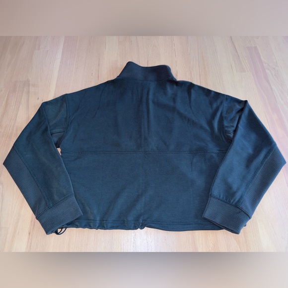 NWOT Athleta Seasoft Rib 1/4 Zip Popover Pine Green Medium - Picture 3 of 9